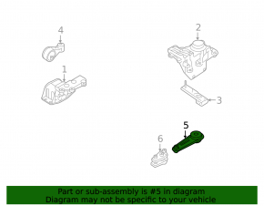 Rear engine mount for Nissan Rogue 2015