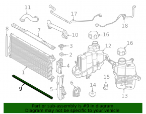 Lower radiator seal Mini Cooper 25-26 2.0