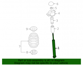 Rear left shock absorber for Audi Q4 e-tron 22-25 RWD