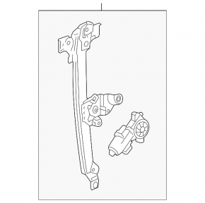 Window lifter with motor rear left Chevrolet Equinox 10-17