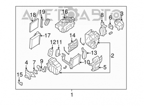 Heater assembly for Nissan Murano z51 09-14