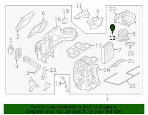 Actuator motor heater drive Infiniti QX30 17-19