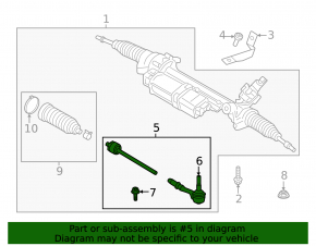 Left steering rod with end for BMW iX 21-25