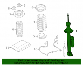 Rear right shock absorber BMW 5 G30 17-23 electric