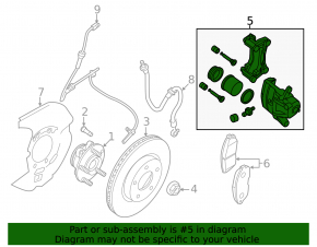 Front left caliper Nissan Altima 13-18