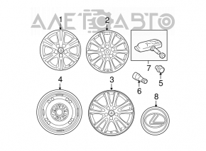 Wheel disk R18 x 8J ET50 5*114.3 Lexus IS250