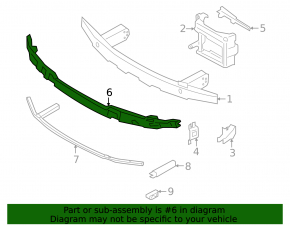 Upper front bumper absorber for BMW 4 Series G22 G26 21-25 with m sport design, bumper support