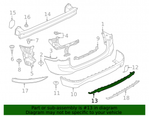 BMW X1 F48 20-22 X-line, Sport-line rear bumper lip with 2 exhausts
