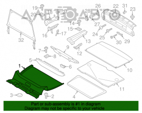 Trunk carpet Mini Cooper Countryman R60 10-16