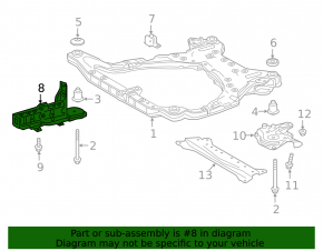 Front subframe extension left Toyota Camry v70 18-24
