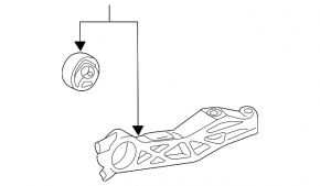 Rear axle mount Toyota Sienna 11-20 front