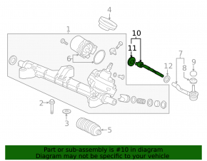 Steering rod right Acura TLX 15- 2.4 CTR