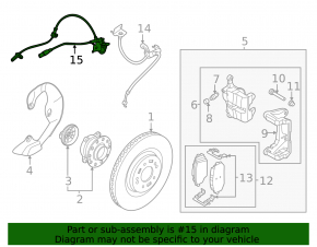 Front Left ABS Sensor Wire for Kia EV6 22-24 RWD