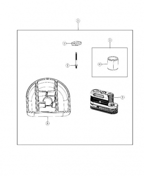 Spare Tire Mount Chrysler 200 15-17