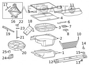 Spare Tire Mount Chrysler 200 15-17