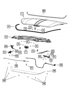 Hood Lock Dodge Dart 13-16