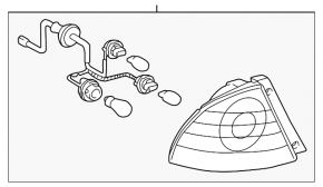 Inner tailgate light, left, Lexus IS200 IS300 99-05