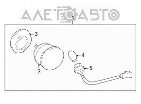 Inner tailgate light, left, Lexus IS200 IS300 99-05