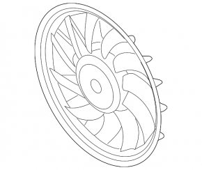 Left cooling fan for Audi Q5 8R 09-17 2.0T, hybrid, large