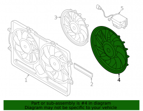 Cooling fan left Audi A4 B8 08-16 2.0T large