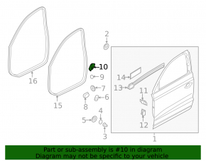 Front left door plug Audi Q3 8U 15-18 rear