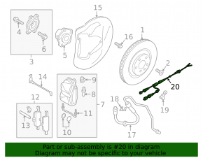 ABS sensor wire front left Audi A5 F5 17-