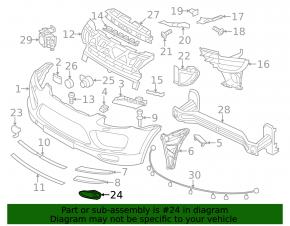 Right fog light frame Porsche Cayenne 958 11-14 Turbo