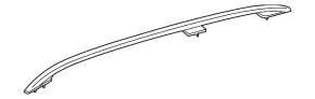 Longitudinal roof rail left Mercedes GLS-class X166 13-19 black, for panoramic