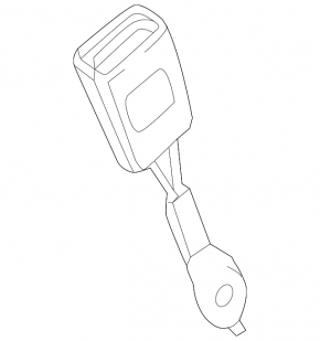 Driver's seat belt latch Mercedes C-class W205 15-18 black