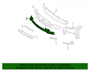 Front bumper bracket, central upper, Mercedes W213 E 21-23