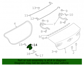 Mazda 3 trunk lid lock 19- 4d