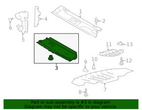 Upper radiator deflector Ford Mustang mk6 15-17