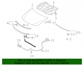 Mazda6 03-08 hood support
