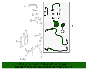 Rotary valve of the cooling system of automatic transmission Lincoln MKZ 17-20 3.0