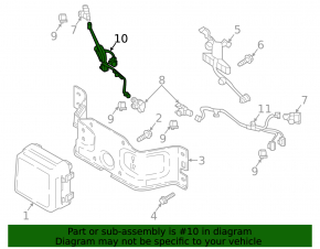 Right front bumper wiring for parking sensors, Mazda CX-5 22-25