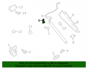Right tailgate shock absorber bracket for Ford Escape MK4 20-23 on the body, under electrics