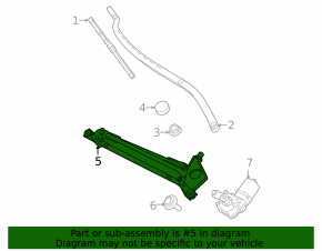 Lincoln Corsair 24-26 Windscreen Wiper Linkage with Motor