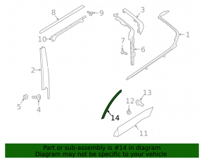 Rear right fender arch trim for Land Rover Discovery 17-23, door structure