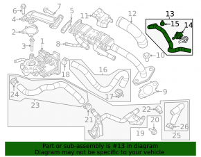 Cooling system hose Mazda CX-30 23-26 2.5T