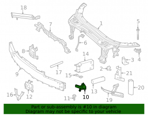 Right front bumper reinforcement bracket for Mercedes C-class W205 15-18