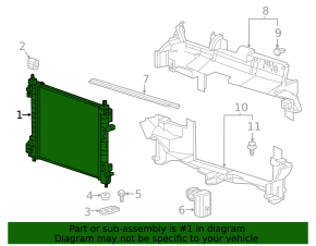 Water cooling radiator for Chevrolet Spark 17-22 manual transmission, 1.4