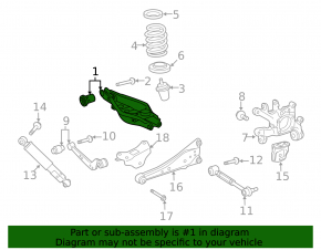 Lower control arm for rear left spring, Lexus NX 15-21