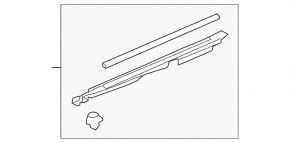 Seal wing hood-wing left Toyota Camry v70 18-24