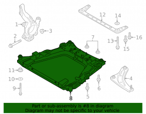 Front subframe Nissan Leaf 11-17