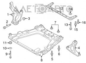 Front subframe Nissan Leaf 11-17