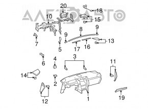 Lexus LS460 LS600h 07-12 underdash reinforcement pipe