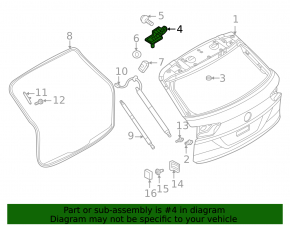 Right tailgate hinge for VW Tiguan 18-24