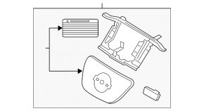 Front Charging Port Cover Nose With Mechanism Nissan Leaf 11-12
