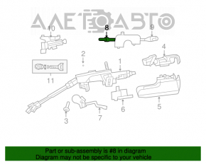 Left steering column switch Chrysler 200 11-14 under fog lights, auto