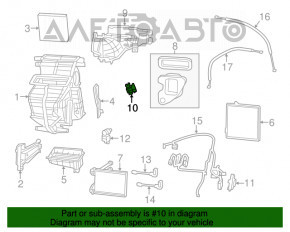 Actuator motor drive heater Fiat 500 12-19